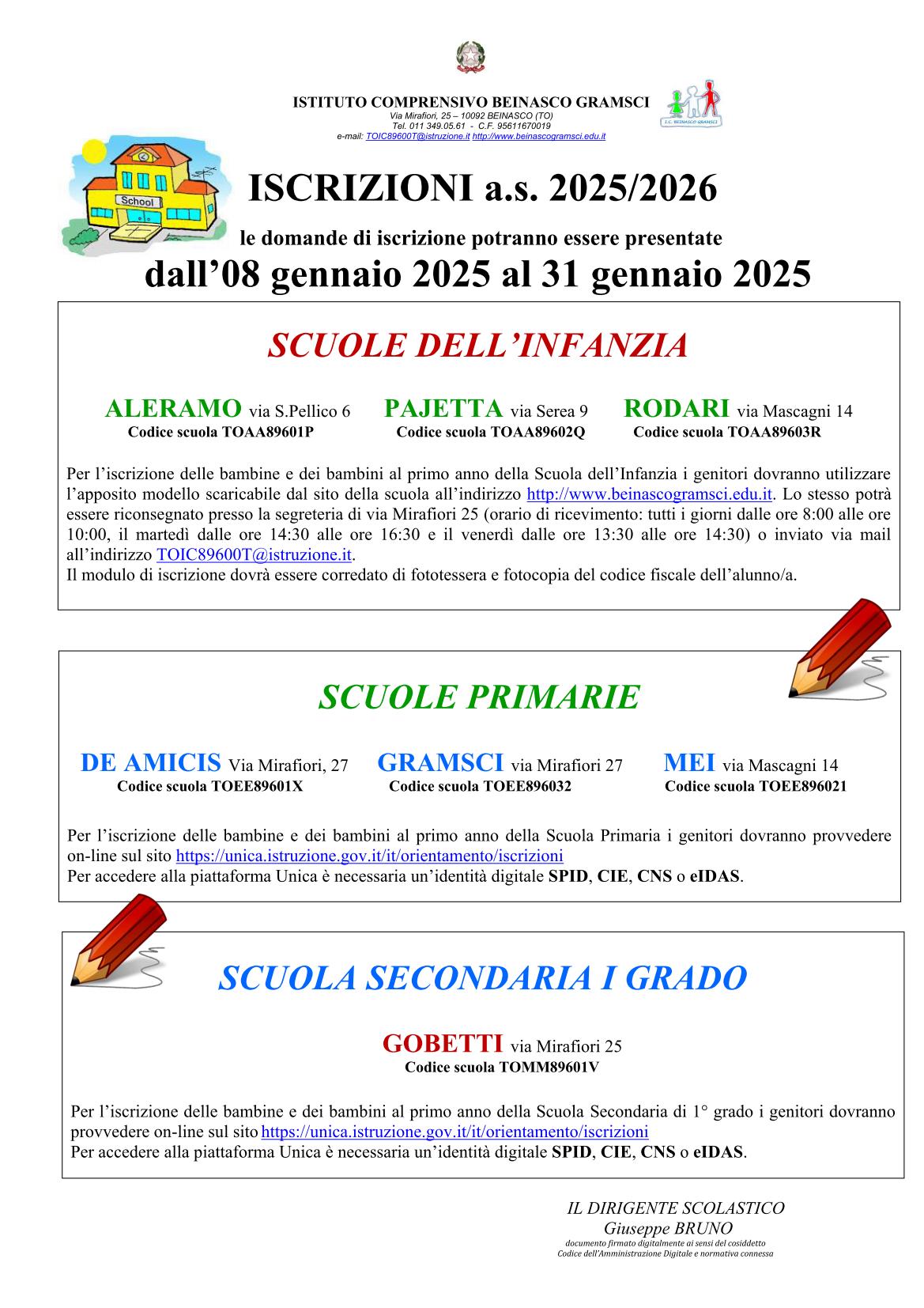 Manifesto iscrizioni 2526